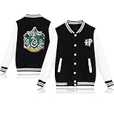 LSGXX Unisex H-arry Potter Baseball Jacke, Slytherin Druck Langarm...