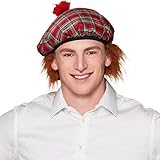 Boland - Barett Mister Tartan, Mütze mit Haar, Karo-Muster,...