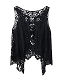 ORANDESIGNE Damen Weste Cardigan Sommer Hippie Gilet Häkeln Hohl...