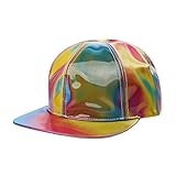 Nofonda Regenbogen Baseballmütze Baseball Cap Marty McFly Kappe Neon...