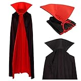 papapanda Vampir Umhang Stehkragen Schwarz Rot 130cm Erwachsene und...
