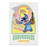 Disney Poster - Stitch Hawaii Club Surf Poster - Deko Wohnzimmer oder...