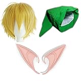 thematys®- Videospielheld Kostüm Set Mütze + Perrücke + Elfen...