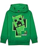 Minecraft Hoodie Boys Creeper Green Jumper Gamer Kinder Mit Kapuze...