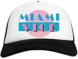 Miami Vice Herren Damen Baseball Kappe Gittergewebe Zurück Mens...