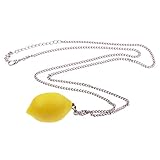 WeAreAwesome Zitronen Halskette - ca. 70cm Lange Kette - Obst...