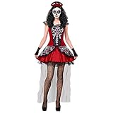 'MUJER DIA DE LOS MUERTOS' (dress, fingerless gloves, headpiece) -...