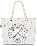 VOID Runen Wikinger Symbol Strandtasche Shopper 58x38x16cm 23L XXL...