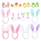 BOFUNX 12pcs Ostern Partybrillen Hasenohren Haarbänder Stirnbänder,...