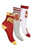 Harry Potter Socken, Hogwarts Gryffindor Design, 3er Pack Socken für...