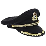 GALPADA Kapitänsmütze Seemannsmütze Schiffskapitänsmütze Marine...