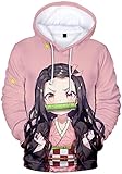 WINKEEY Demon Slayer Manga Hoodie Anime Nezuko Cosplay Kapuzenpullover...