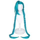Boccte Jinx League of Legends Spiel Cosplay Perücke Blau Mittelteil...