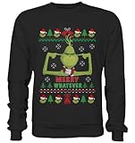 Pottbengel Lustiger Weihnachtspullover Grinch Merry Whatever Ugly...