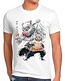 style3 Inosuke Sumi-E Herren T-Shirt Demon Anime Japan Manga,...