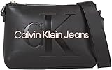 Calvin Klein Jeans Damen Umhängetasche Klein, Schwarz (Black With...