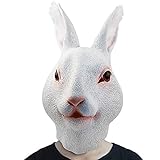 CreepyParty Hasen maske Tier Latex Vollkopf Realistische Kaninchen...