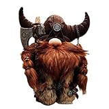 Tioheam Harz Wikinger Zwerg Statue Wikinger Krieger Statue Gartenzwerg...