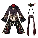 TENZHVXI Hu Tao Cosplay Kostüm Full Set Rollenspiel Outfits Anzug mit...