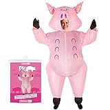 Aufblasbares Kostüm Schwein | Ausgefallenes Auflbaskostüm | Premium...