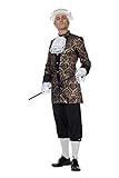shoperama Marquis Louis Herren Barock Rokoko Kostüm Schwarz/Gold Samt...
