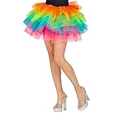 Widmann 10344 - Tutu Regenbogen für Erwachsene, Tüllrock,...
