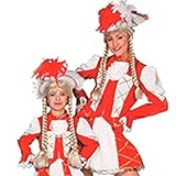 PARTY DISCOUNT Kinder-Kostüm Tanzmariechen rot-weiß-gold Gr. 128