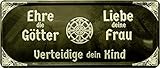 WOGEKA ART Retro Blechschild Ehre die Götter, liebe deine Frau -...