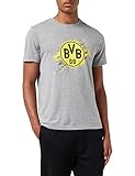 Borussia Dortmund T-Shirt Logo Unisex grau Gr. XL, Kurzarm