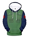 Syqiya Anime Sweatshirt 3D Druck Kapuzenpullover Rokudaime Hatake...
