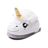 VineCrown Knuddelig Plüsch Einhorn Hausschuhe Damen Haus-Schuhe...