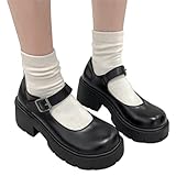 Minetom Damen Mädchen Klobige Plattform Mary Jane Schuhe...