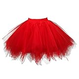 Damen Karneval Kostüm Tüllrock 50er Rockabilly Petticoat Tutu...