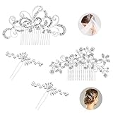 SUNSK Braut Haarschmuck Perle Blume Haarnadeln Hochzeit Clip...
