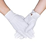 OLESILK Parade Handschuhe für Frauen und Herren Weiße Baumwolle...