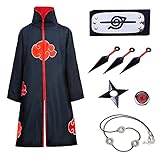 Formemory Akatsuki Mantel Kinder Unisex Cosplay Kostüm mit Stirnband...