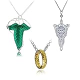 Zaky 3 Stück Herr der Ringe Arwen Evenstar Kette Anhänger Elfen...