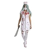 Blutiges Zombie-Krankenschwester-Kostüm für Damen