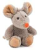 Schaffer 3547 Plüsch Magnet Kuscheltier Maus Eddi, grau, 11 cm