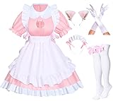 Anime Französische Katze Maid Schürze Kostüm Kopfbedeckung...