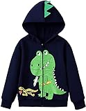 EULLA Kinder Jungen Zip Up Hoodie Sweatjacke Kapuzenjacke Dino...