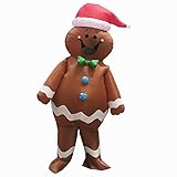 MCOSER Aufblasbare Lebkuchenmann Kostüm Halloween Kostüm Cosplay...