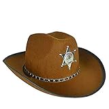 thematys® Westernhut Kinderhut Ranger Westernstyle Sheriff Cowboyhut...