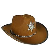 thematys® Westernhut Kinderhut Ranger Westernstyle Sheriff Cowboyhut...