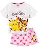 Pokemon Pyjamas Pikachu & Eevee Rüschenärmel Langes ODER Kurzes Bein...