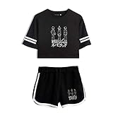 SUSSURRO Frauen Anime The Promised Neverland Crop Top Set Emma Ray...