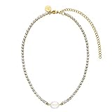 Purelei® Shimmering Pearl Kette (Gold), Wasserfester Choker für...