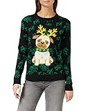 Urban Classics Damen Pullover Ladies Kitty Christmas Ugly Sweater...