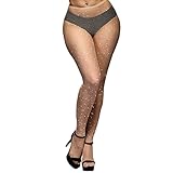 YOGINGO Damen Diamanten Netzstrumpfhosen Schwarz,Rhinestones...