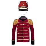 Runhomal Kinder Jungen Majorette Soldat Kostüm Langarm Quasten Jacke...